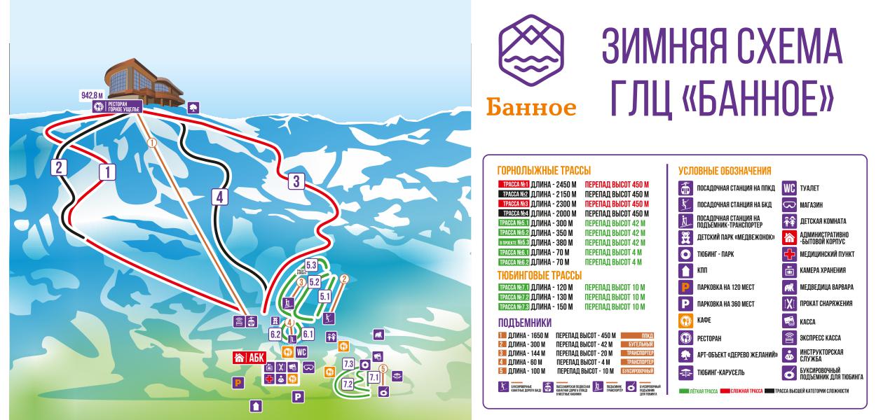 Банное озеро карта местности